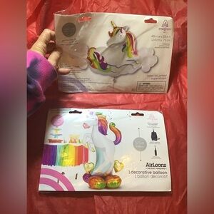 Unicorn balloon bundle supershape & Unicorn standing -NEW